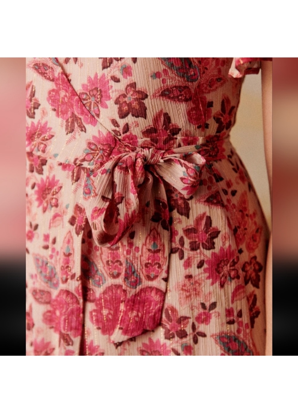 Sezane Sarah Floral Wrap Dress Size 36 - Picture 3 of 8